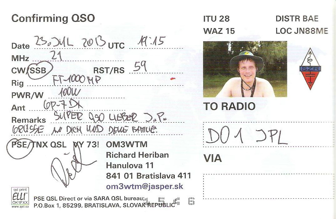 QSL-Karte: OM3WTM
